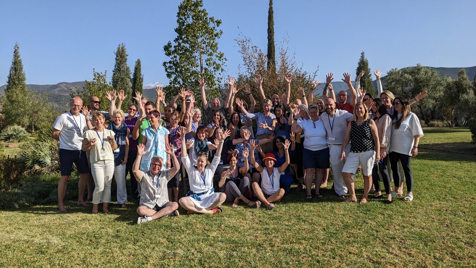 The Wise Humanity Community together on a retreat in Morocco