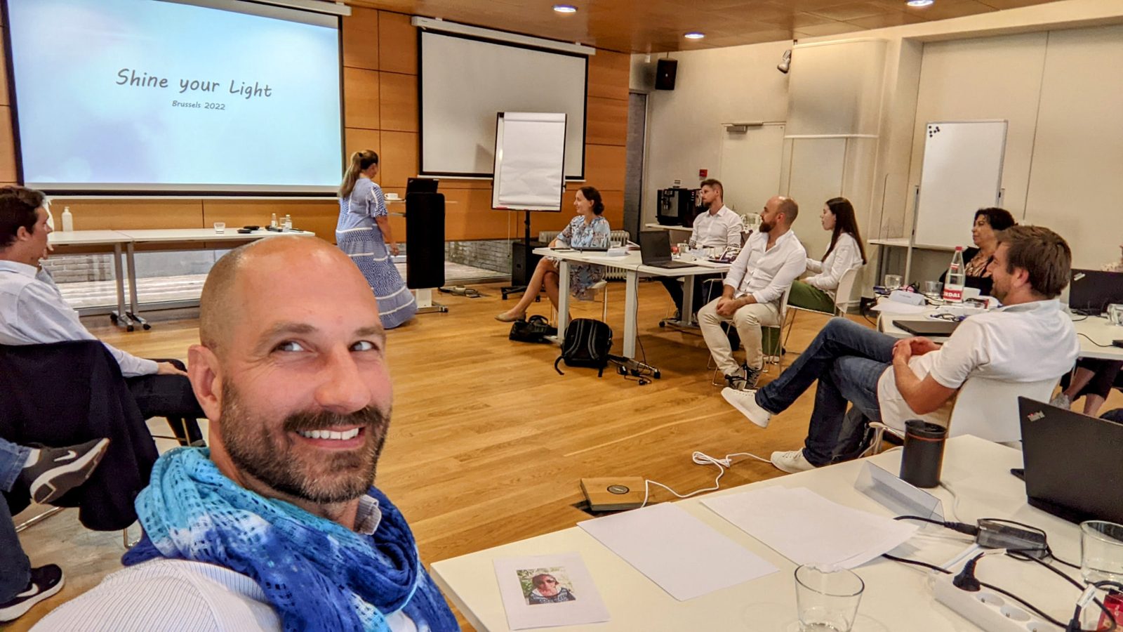 The Eurofins team during the Shine Your Light session in Brussels